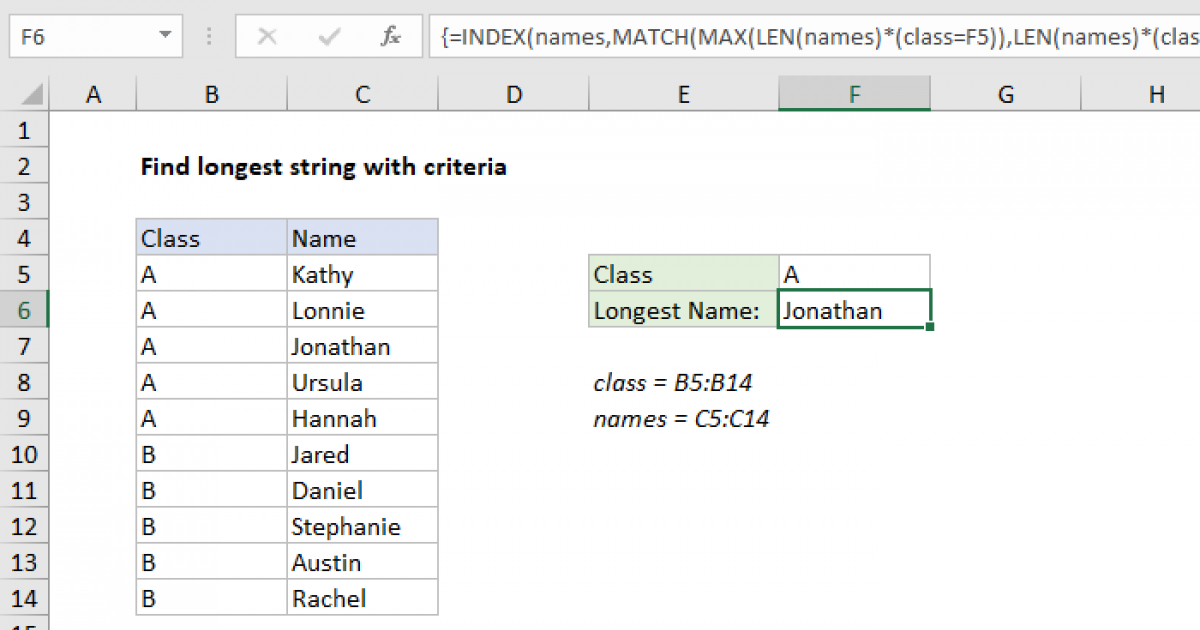 find-longest-string-with-criteria-excel-formula-exceljet